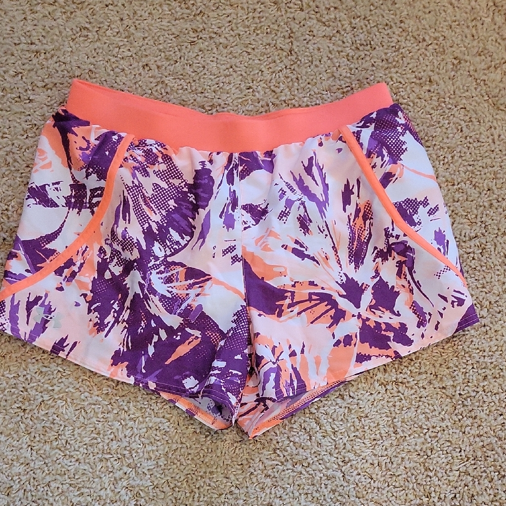 Under Armour Purple and Orange Athletic Shorts